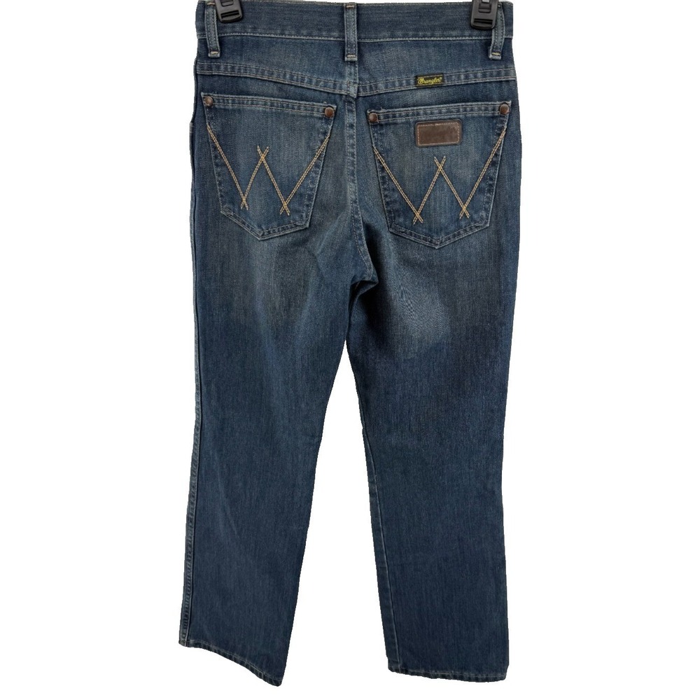 Wrangler Retro Relaxed Boot Denim Jeans Slim Medium Wash Youth Boys 14 28x29 - Picture 2 of 8